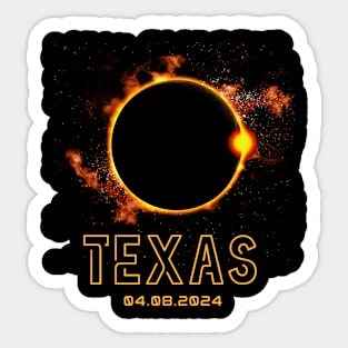 TEXAS Total Solar Eclipse 2024 April 8th Souvenir Sticker